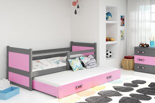 Bērnu gulta BMS24R, 80x190 cm, pelēka/rozā cena un informācija | Bērnu gultas | 220.lv