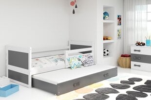 Bērnu gulta BMS27P, 90x200 cm, balta/pelēka cena un informācija | Bērnu gultas | 220.lv