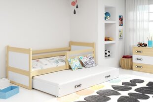 Bērnu gulta BMS29B, 90x200 cm, gaiši brūna/balta cena un informācija | Bērnu gultas | 220.lv