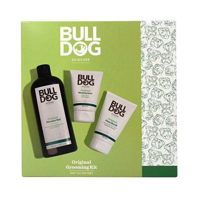 Kosmētikas komplekts Bulldog Grooming vīriešiem: dušas želeja, 500 ml + sejas krēms, 100 ml + sejas mazgāšanas līdzeklis, 150 ml цена и информация | Dušas želejas, eļļas | 220.lv