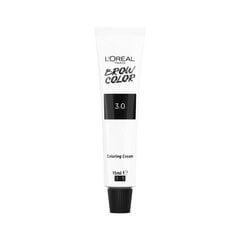 Краска для бровей L'Oréal Paris Brow Color Semi-permanent, 3.0 Темный брюнет цена и информация | Тушь, средства для роста ресниц, тени для век, карандаши для глаз | 220.lv