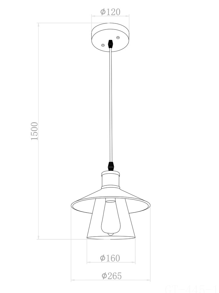 G.LUX piekaramā lampa GT-445-1S cena un informācija | Lustras | 220.lv