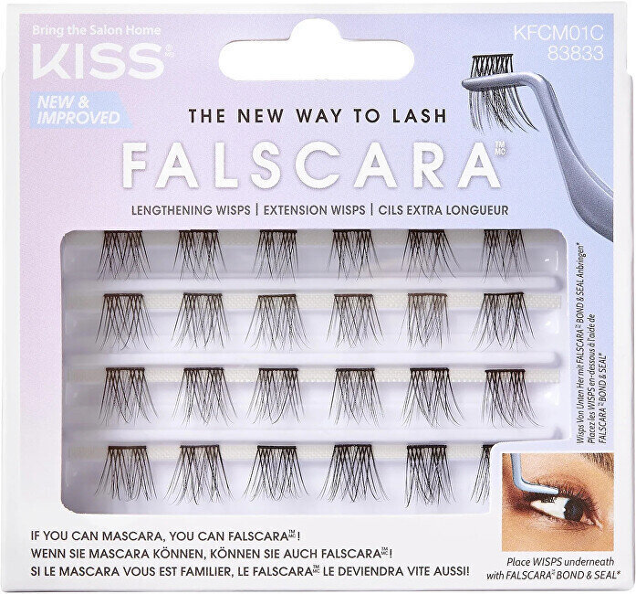 Mākslīgās skropstas Kiss Lashes Falscara Shorty Wisps Multipack, 24 gab. цена и информация | Mākslīgās skropstas, skropstu atliecēji | 220.lv