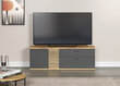 TV galdiņš Trendteam Norris, 157x42xH55 cm, pelēks/brūns cena un informācija | TV galdiņi | 220.lv