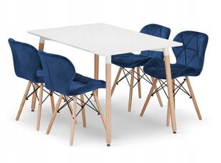 5-частный обеденный комплект Leobert Adria Lago, белый/синий цена и информация | Комплекты мебели для столовой | 220.lv