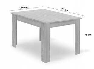 5-daļu ēdamistabas komplekts Leobert Osaka, brūns/balts cena un informācija | Ēdamistabas komplekti | 220.lv