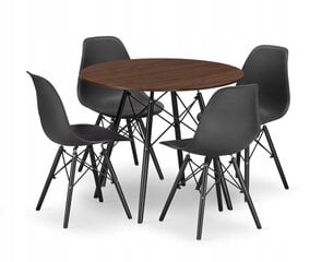 5-частный обеденный комплект Leobert Todi Osaka, серый/черный цена и информация | Комплекты мебели для столовой | 220.lv
