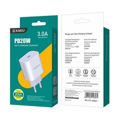 iKaku KSC-500 HELI 20W QC3.0 PD Type-C типа быстрое сетевое зарядное устройство White цена и информация | Зарядные устройства для телефонов | 220.lv