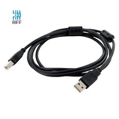 Riff USB 2.0 A-plug AM-BM Кабель для принтера 1.5m Черный цена и информация | Кабели и провода | 220.lv