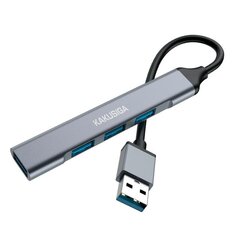 iKaku KSC-751 KUOFENG Hub 4in1 Адаптер-разветвитель (USB на USB3.0 + USB2.0 x3) Grey цена и информация | Адаптеры и USB разветвители | 220.lv