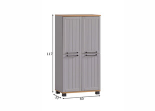 Шкаф в ванную Jelda дуб / серый цена и информация | Шкафчики для ванной | 220.lv