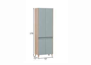 Шкаф в ванную Elba голубой / дуб цена и информация | Шкафчики для ванной | 220.lv