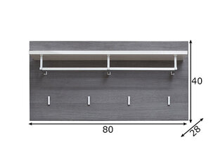 Вешалка настенная Line темно-серый цена и информация | Вешалки для одежды | 220.lv