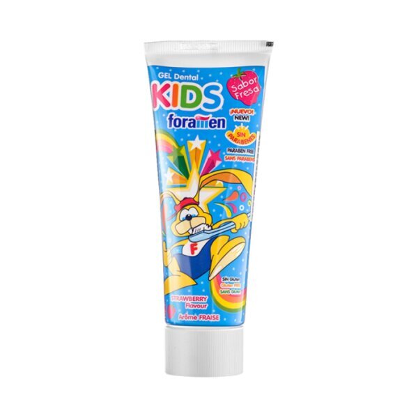 FORAMEN Kids zobu pasta-gels zemeņu 75ml cena un informācija | Zobu pastas, birstes | 220.lv