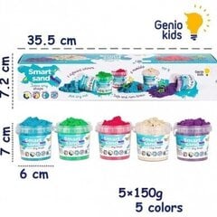 Kinētiskās smiltis Genio Kids, 5 krāsas, 750 g cena un informācija | Attīstošās rotaļlietas | 220.lv