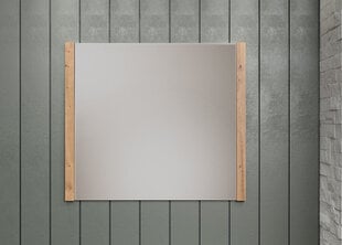 Зеркало Daktoa матовый белый/дуб цена и информация | Зеркала в прихожую | 220.lv