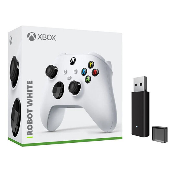 Xbox Wireless Controller + PC Adapter White цена и информация | Gaming aksesuāri | 220.lv