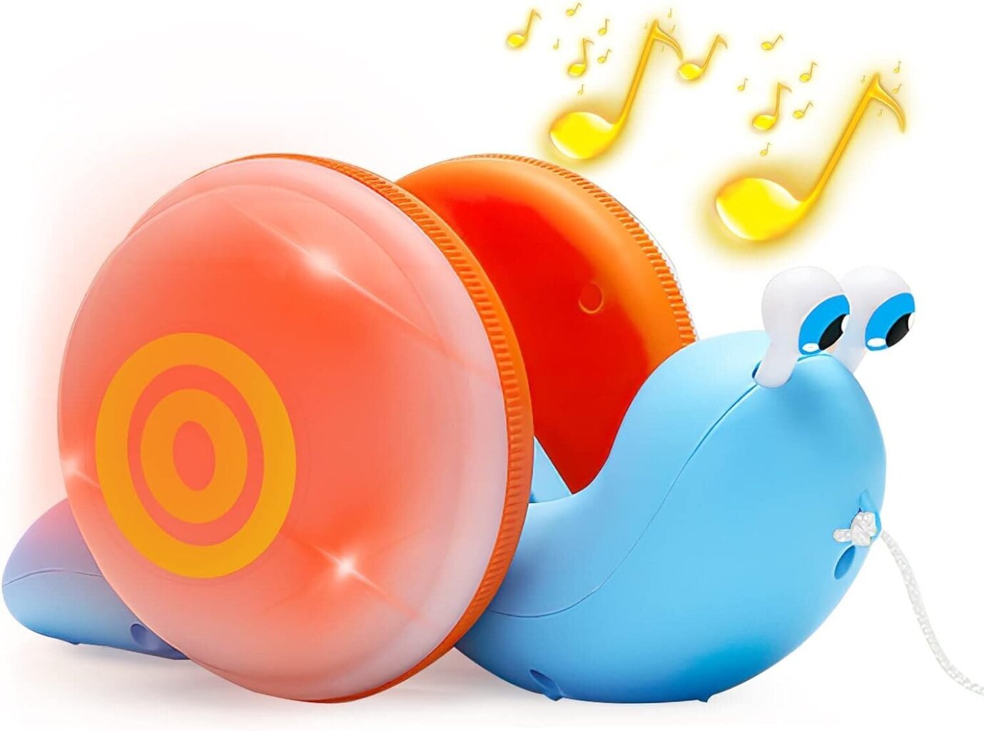 Interaktīva bērnu rotaļlieta spīdošs muzikālais gliemezis Halpix Snail Pull Along Toy cena un informācija | Rotaļlietas zīdaiņiem | 220.lv