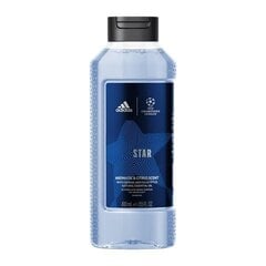 Dušas želeja Adidas UEFA Champions League Star dušas želeja vīriešiem, 400 ml cena un informācija | Dušas želejas, eļļas | 220.lv