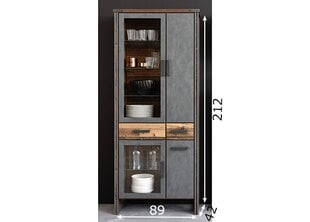 Шкаф-витрина Prime коричневый цена и информация | Витрины, серванты | 220.lv