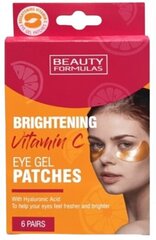 Acu gēla plāksteri Beauty Formulas Vitamin C, 6 pāri cena un informācija | Sejas maskas, acu maskas | 220.lv