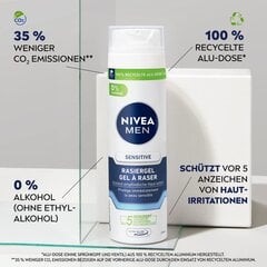 Мужчины Nivea Sensication Shaving Gel (200 мл), гель бритвы с ромашкой, хаммамелис и витамин Е для мягкого бритья, защитный гель для бритья для мужчин против раздражения кожи цена и информация | Косметика и средства для бритья | 220.lv