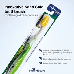 Zobu birste ar zelta nanodaļiņām (mīksta) Alinco Nano Gold Blue Nature, 1 gab. cena un informācija | Zobu pastas, birstes | 220.lv