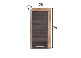 Верхний шкаф в ванную Boom орех / дуб цена и информация | Шкафчики для ванной | 220.lv