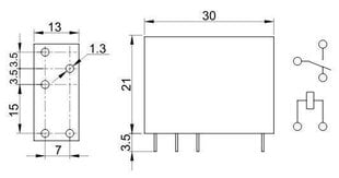 Промышленное реле PCB 1P 24V DC цена и информация | Электрические выключатели, розетки | 220.lv