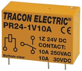 Промышленное реле PCB 1P 24V DC цена и информация | Электрические выключатели, розетки | 220.lv