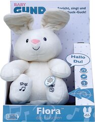 Gund Flora, The Singing and Speaking Bunny - играет с ушами - немецкий, около 30 см, с 10 месяцев цена и информация | Игрушки для малышей | 220.lv