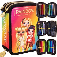 Trīs nodalījumu penālis ar piederumiem AstraBag AC31 Rainbow High Golden Style cena un informācija | Penāļi | 220.lv