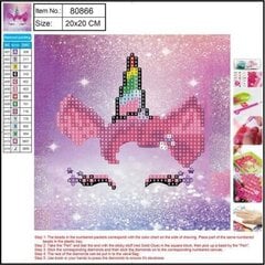 Алмазная мозаика 5D "Unicorn" 20x20cm цена и информация | Алмазная мозаика | 220.lv