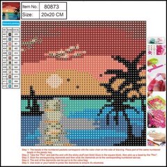 Алмазная мозаика 5D "Sunset" 20x20cm цена и информация | Алмазная мозаика | 220.lv