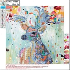 Алмазная мозаика 5D "Deer" 30x30cm цена и информация | Алмазная мозаика | 220.lv