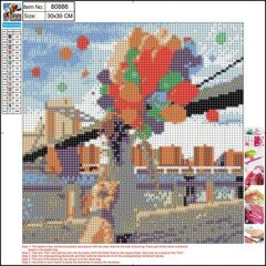 Алмазная мозаика 5D "Balloons" 30x30cm цена и информация | Алмазная мозаика | 220.lv