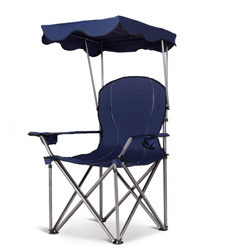 Saliekams kempinga/tūrisma krēsls Costway, 96,5 x 67,5 x 130 cm, zils cena un informācija |  Tūrisma mēbeles | 220.lv