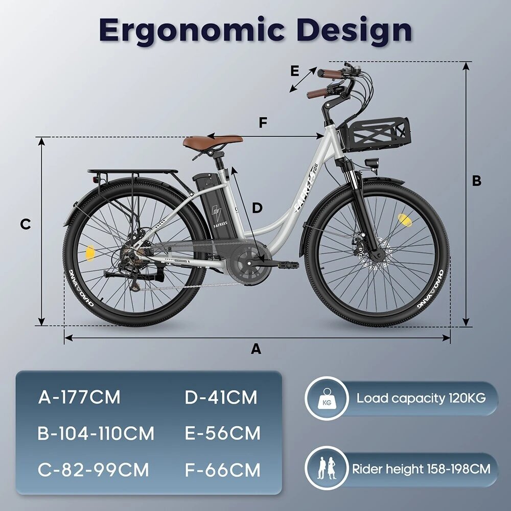 Elektriskais velosipēds Fafrees F26 Lasting, 26", zils cena un informācija | Elektrovelosipēdi | 220.lv