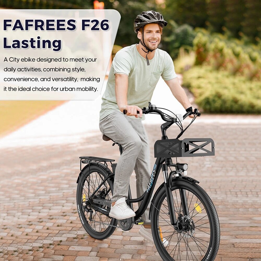 Elektriskais velosipēds Fafrees F26 Lasting, 26", 250W, 20,3Ah, melns cena un informācija | Elektrovelosipēdi | 220.lv