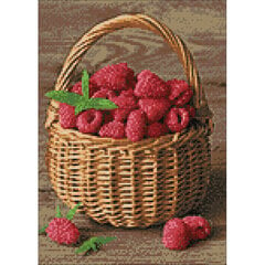 Dimanta mozaīkas komplekts Wizardi Raspberry Basket, 27x38 cm cena un informācija | Dimantu mozaīkas | 220.lv