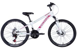 Bērnu tūrisma velosipēds Discovery Rider 24", balts/rozā цена и информация | Велосипеды | 220.lv