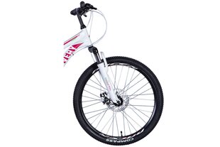 Bērnu tūrisma velosipēds Discovery Rider 24", balts/rozā цена и информация | Велосипеды | 220.lv