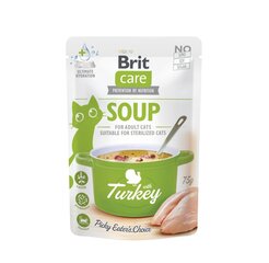 Brit Care Cat Soup Turkey беззерновой влажный корм для кошек, 75 г x 12 цена и информация | Консервы для котов | 220.lv