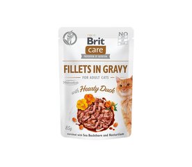 Brit Care Fillets in Gravy Hearty Duck влажный корм для кошек, 85 г x 12 цена и информация | Консервы для котов | 220.lv