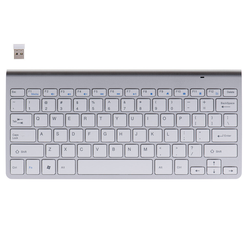 Bezvadu usb tastatūra, sudraba цена и информация | Klaviatūras | 220.lv