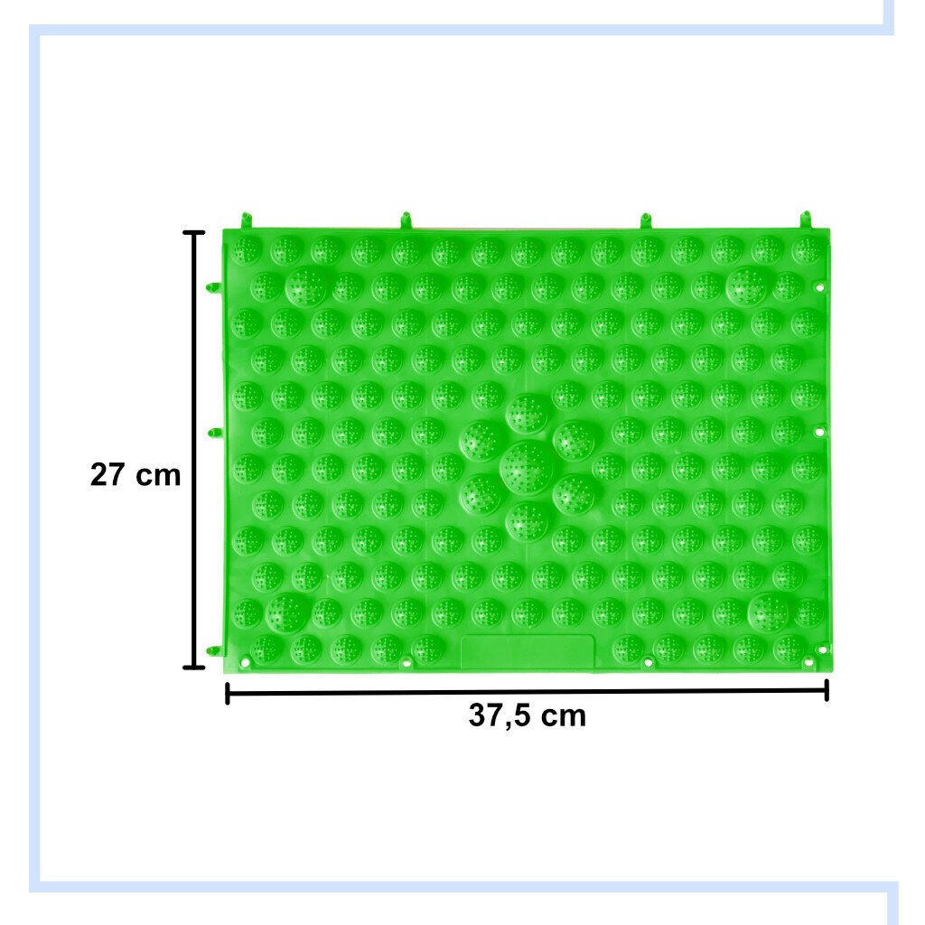 Pēdu masāžas paklājiņš, zaļš cena un informācija | Masāžas piederumi | 220.lv