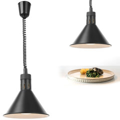 Lampa ēdiena sildīšanai - piekarināma koniska melna diam. 275 mm 250 W — Hendi 273845 10126791 cena un informācija | Virtuves piederumi | 220.lv