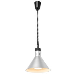 Lampa ēdiena sildīšanai - piekarināma koniska sudraba 250W 10101541 cena un informācija | Virtuves piederumi | 220.lv