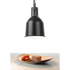 Lampa ēdiena sildīšanai - piekarināma cilindriska koniska melna diam. 175 mm 250 W — Hendi 273852 10126801 cena un informācija | Virtuves piederumi | 220.lv