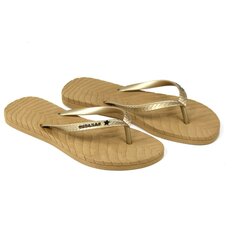 Cubanas Nature zelta krāsas sieviešu flip flops цена и информация | Шлепанцы, тапочки для женщин | 220.lv